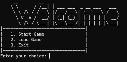 Welcome screen