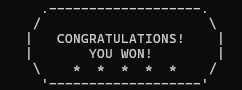 Victory screen